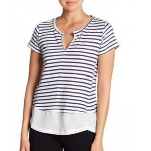Nordstrom Sanctuary | Linen Striped Tee | Med NWOT